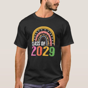 Camiseta Classe De Mais velho Arco-Íris 2029 2029 Cresce Co