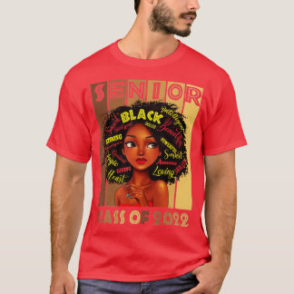 Camiseta Classe De mais velho De 2022 Formando De Melanina 