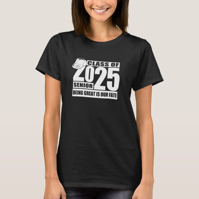 Camiseta Classe de Mais velho de 2025 de volta ao Instituto (Frente)