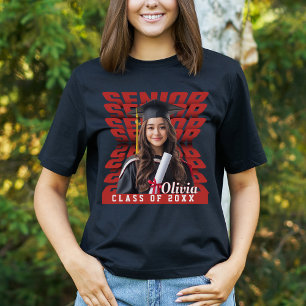 Camiseta Classe de mais velho de 2026 Photo & Name Personal