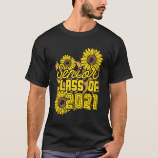 Camiseta Classe De Mais velho De Girassol De Graduação 2021