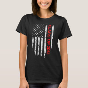 Camiseta Classe De mais velho De Graduação Patriótica Ameri