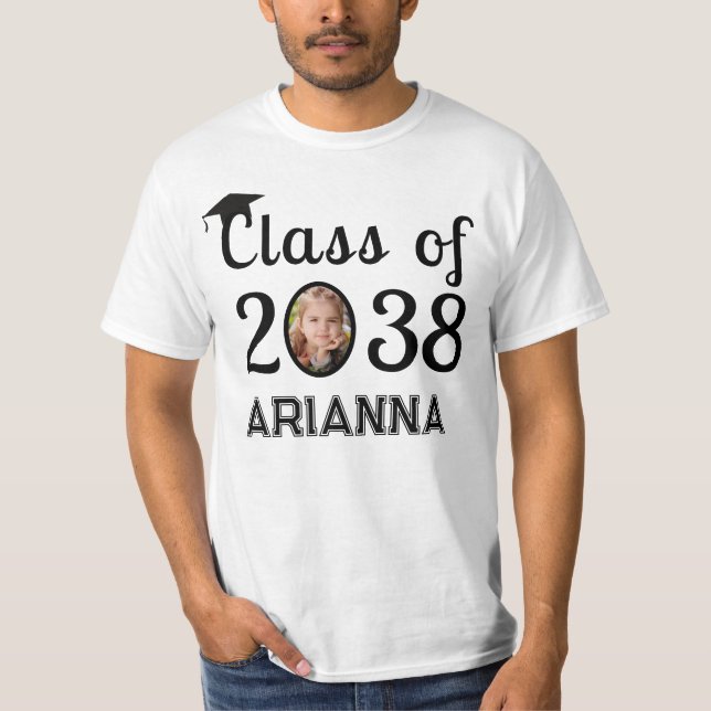 Camiseta Classe de nome personalizado e manutenção de fotos (Frente)