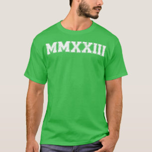 Camiseta Classe de números romanos de 2023 para o mais velh