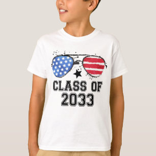 Camiseta Classe De Óculos De Sol Patrióticos De 2033