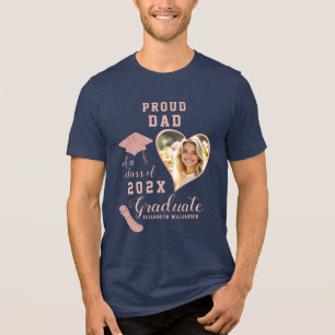 Camiseta Classe de Pai Orgulhoso da Foto do Formando 2025