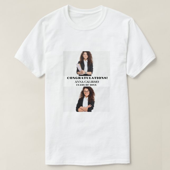Camiseta Classe de Parabéns Formando 2Foto (Frente do Design)
