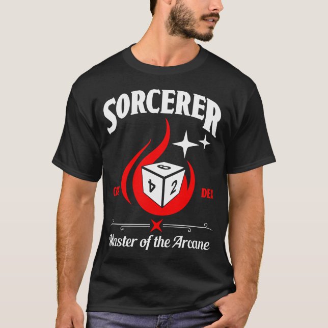 Camiseta Classe de Personagem de D&D Feiticeiro (Frente)