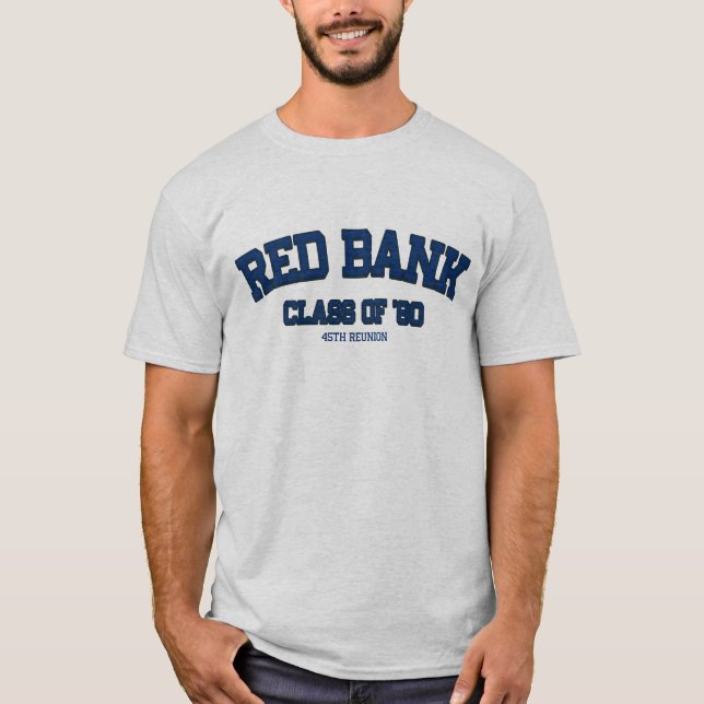 Camiseta Classe de Segundo grau do Red Bank de 1980 45ª Reu (Frente)