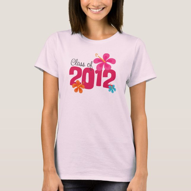 Camiseta Classe de uma graduação de 2012 hibiscus (Frente)