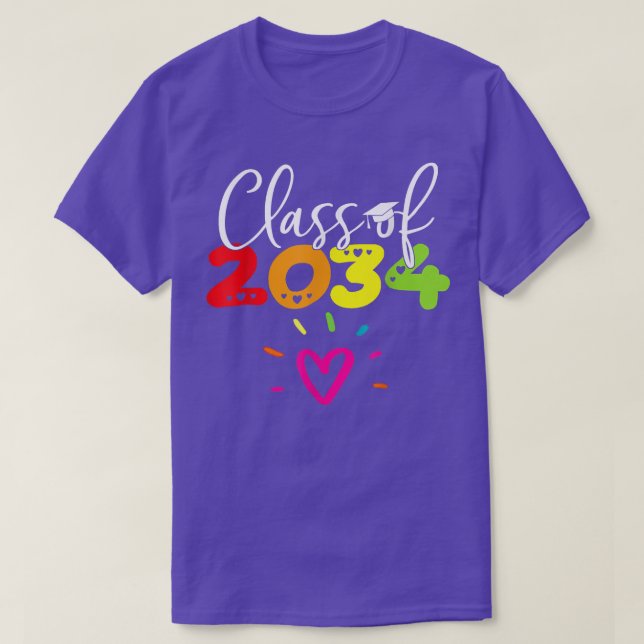 Camiseta Classe Do Jardim De Infância 2034 Cresce Com O For (Frente do Design)