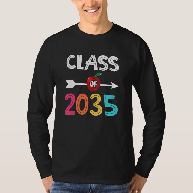 Camiseta Classe Do Jardim De Infância 2035 Pré K Cresce Com (Frente)