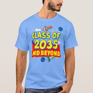Camiseta Classe do jardim de infância de 2035 Cresce com me