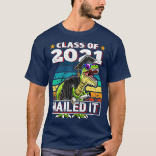 Camiseta Classe do palhaço de Boné de formatura do Dinossau