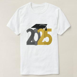 Camiseta Classe Dourada e Cinza de Graduação 2025