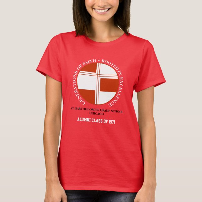 Camiseta Classe Escolar De Classe rua De Bartholomew (Frente)