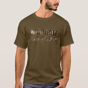 Camiseta Classe graduada de texto elegante do ouro de 2018