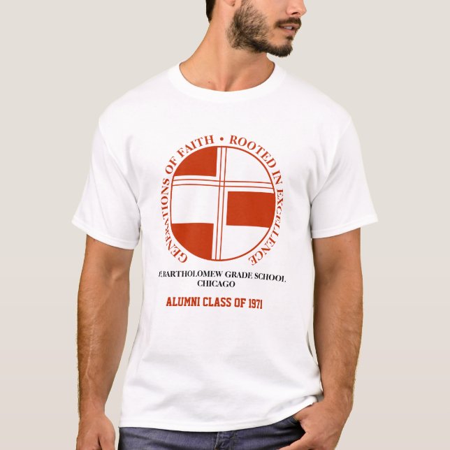 Camiseta Classe rua de Bartolomeu Classe Escolar de Camisa- (Frente)