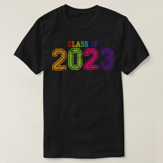 Camiseta Classe Varsity Rainbow de 2023 (Frente do Design)