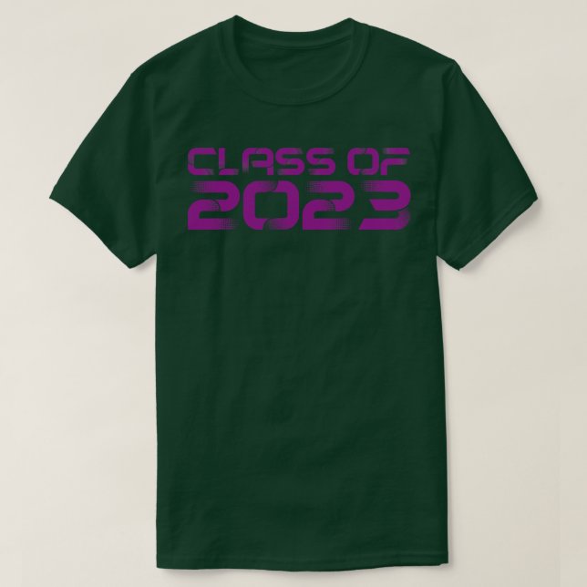 Camiseta Classe Vintage De Texto Roxo 2023 (Frente do Design)