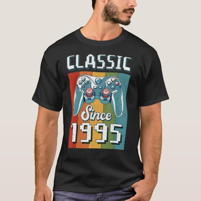 Camiseta Classic 1995 27th Birthday Video Game Controller G (Frente)