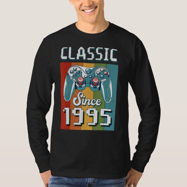 Camiseta Classic 1995 27th Birthday Video Game Controller G (Frente)