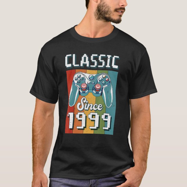 Camiseta Classic 1999 23th Birthday Video Game Controller G (Frente)