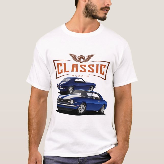 Camiseta Classic Blue Camaro (Frente)