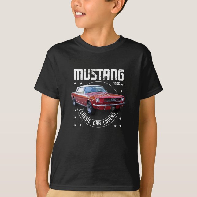 Camiseta Classic Car Mustang 1966 (Frente)