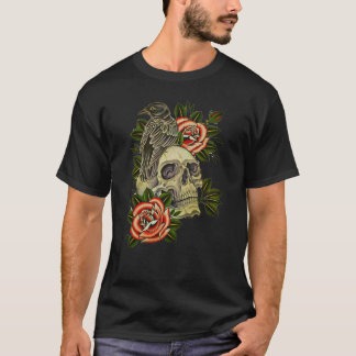 Camiseta Classic Crow And Roses