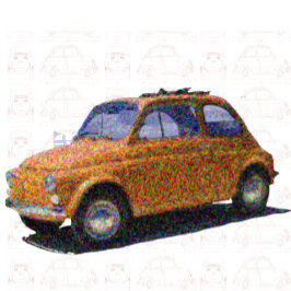 Camiseta Classic Fiat 500 em azul