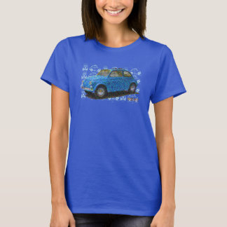 Camiseta Classic Fiat 500 em azul