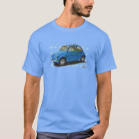 Classic Fiat 500 em azul claro
