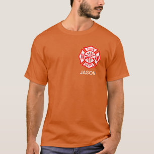Camiseta Classic Fire Department Maltês Cross Firefighter