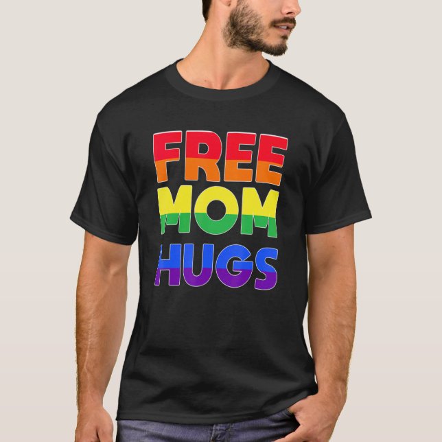 Camiseta Classic Free Mamãe Abraça Lgbt Gay Transgender M (Frente)