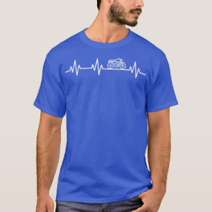 Camiseta Classic Motorcycle Biker Heartbeat Cruiser Love Li