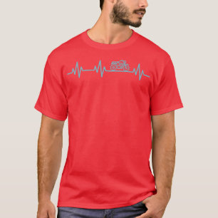 Camiseta Classic Motorcycle Biker Heartbeat Cruiser Love Li