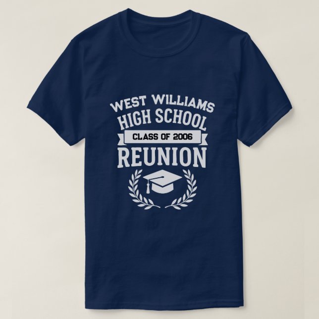 Camiseta Classic School Name High School Class Reunion  (Frente do Design)
