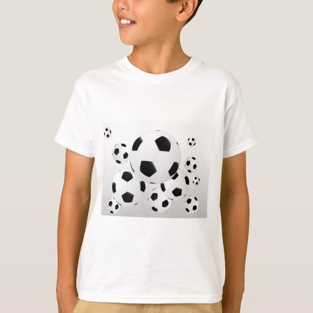 Camiseta Classic Soccer Football Balls Flying Sports (Frente)