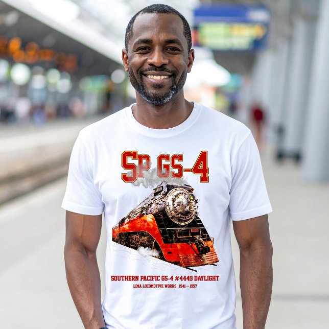 Camiseta Classic Southern Pacific GS-4 Steam Locomotive (Southern Pacific GS-4 Daylight Steam Locomotive. Mens Basic T-Shirt)