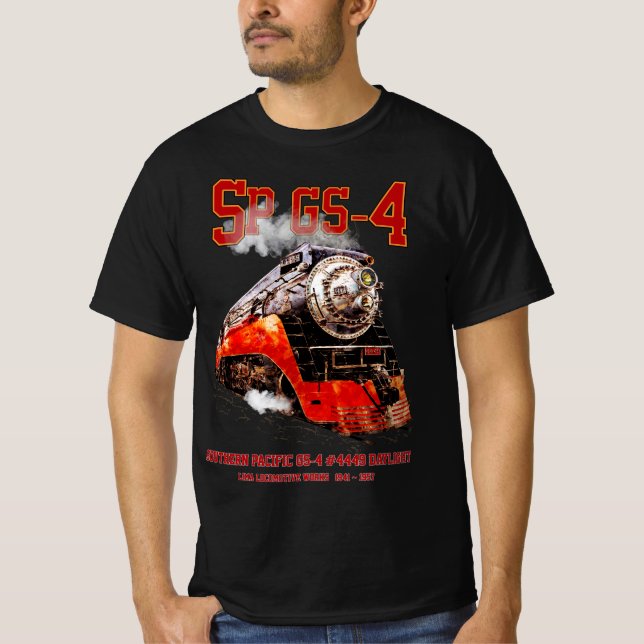 Camiseta Classic Southern Pacific GS-4 Steam Locomotive (Frente)