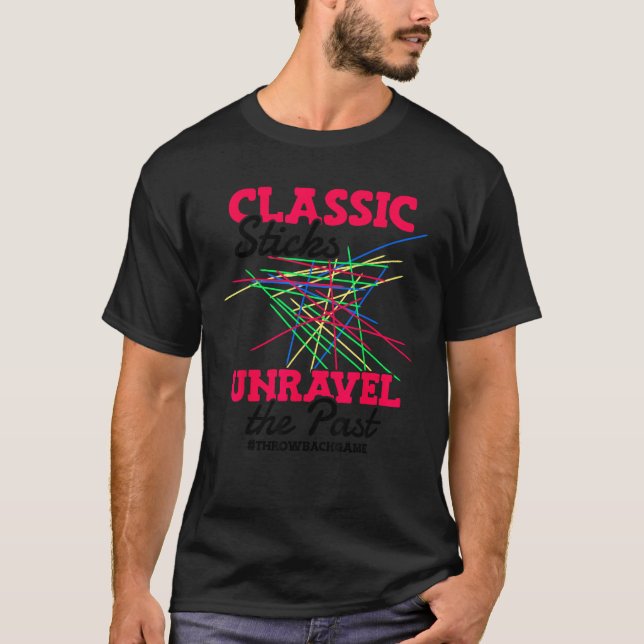 Camiseta Classic Sticks Unravel the Past 90s Kids Game Thro (Frente)
