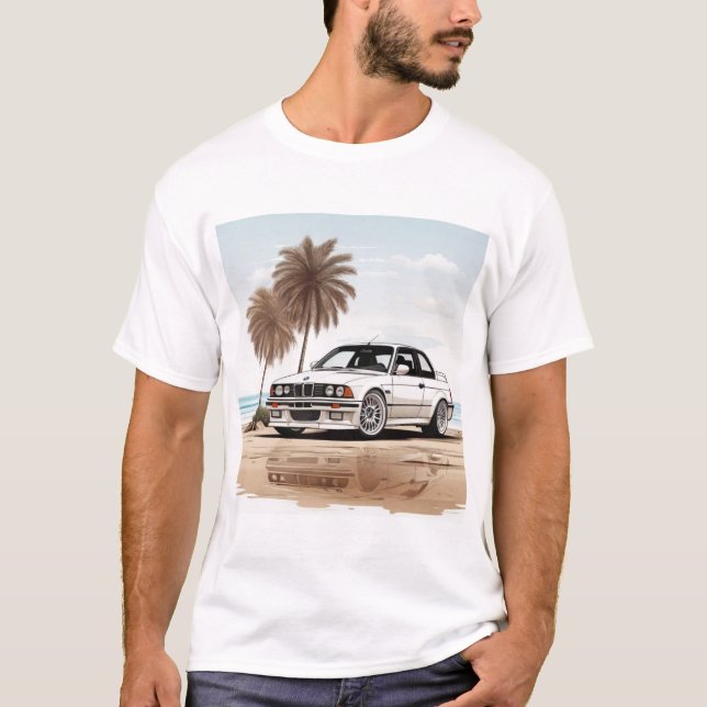 Camiseta Classic White BMW M3 Tee - Timeless Beach Style (Frente)