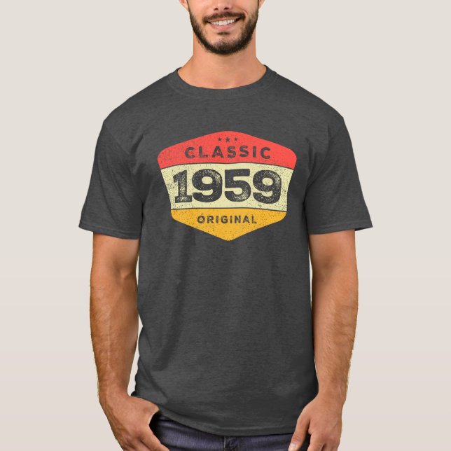 Camiseta Clássica 1959 64ª Vintagem de Aniversário (Frente)