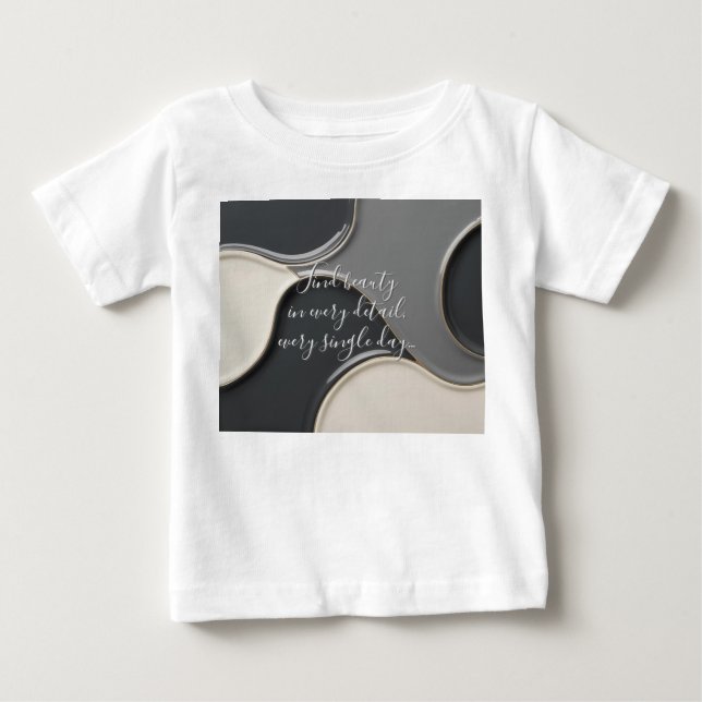 Camiseta clássica bebê em na moda gráfico (Frente)