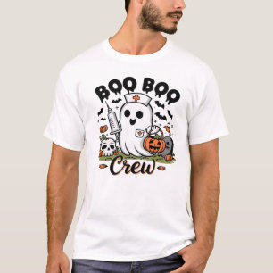 Camiseta Clássica Boo Boo Crew Enfermeira Fantasma