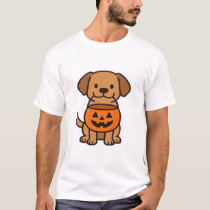 Camiseta Clássica Cão Desenho Animado Fofo Pedindo