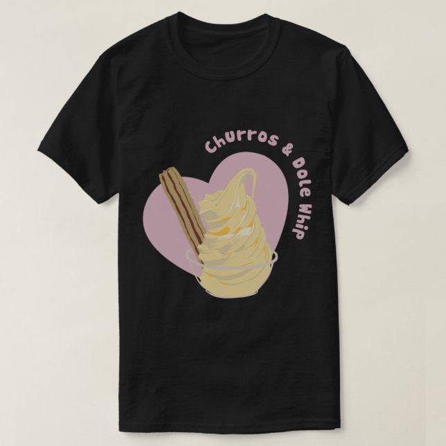 Camiseta Clássica Churros e Dole Whip (Frente do Design)