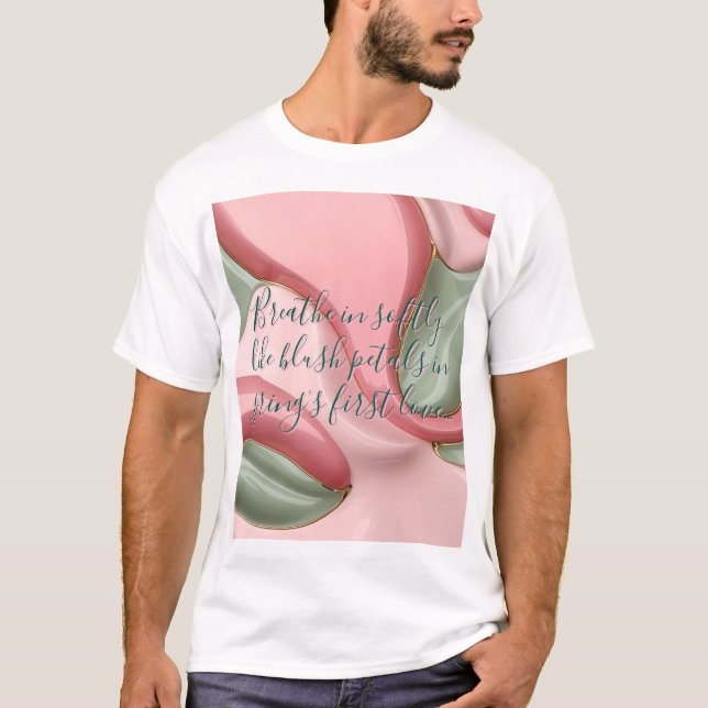 Camiseta clássica com gráfico abstrato elegante (Frente)