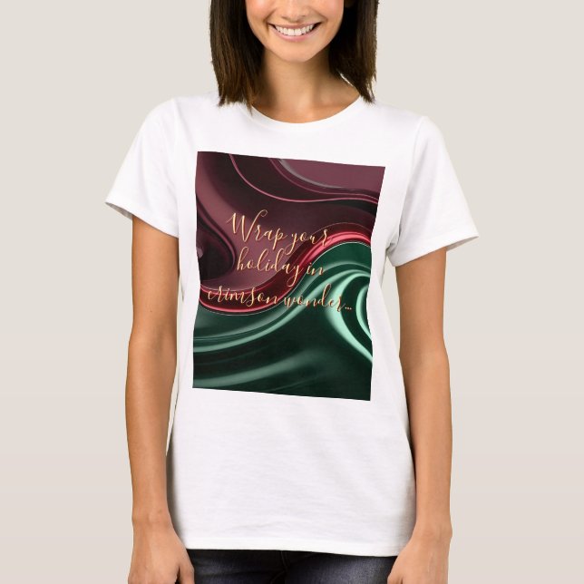Camiseta clássica com gráfico abstrato elegante (Frente)